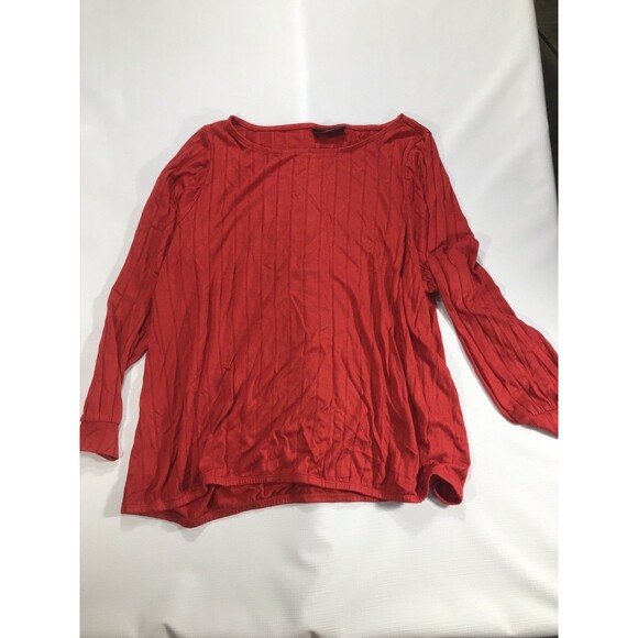 Lane Bryant Red Ribbed Sweater Size 26/28 - Picture 1 of 7